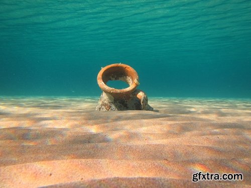 Collection of Greek amphora vessels with volumes underwater artifact finding 25 HQ Jpeg