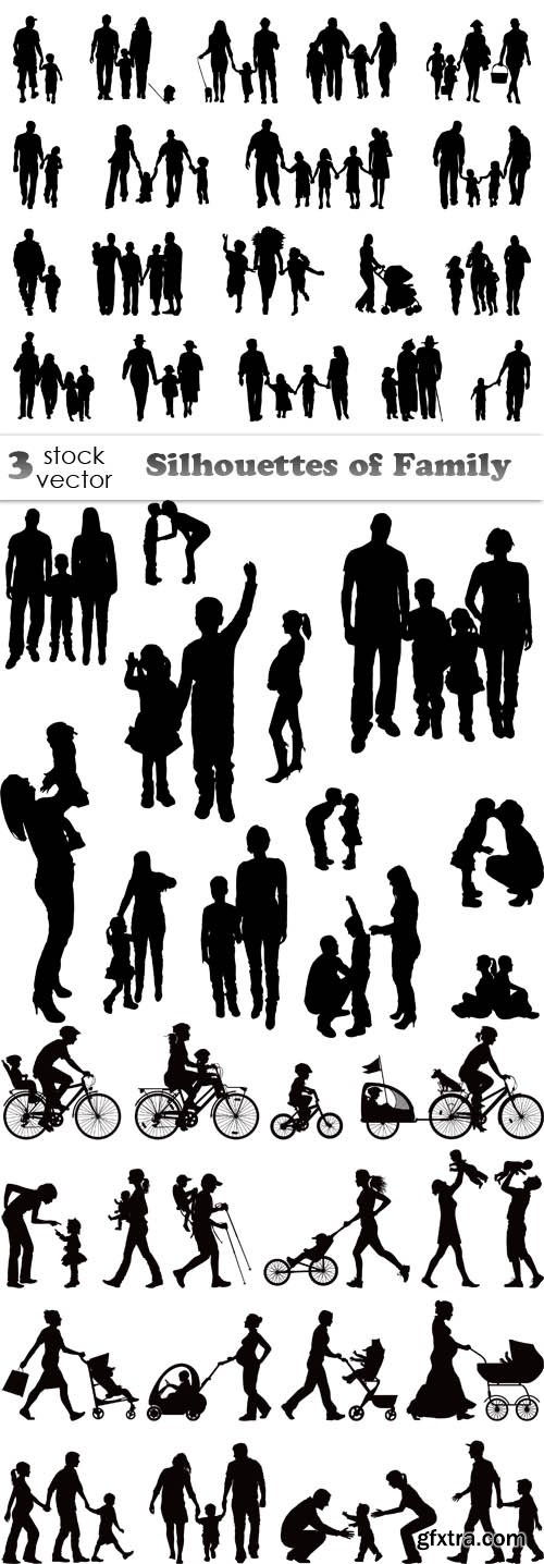 Vectors - Silhouettes of Family