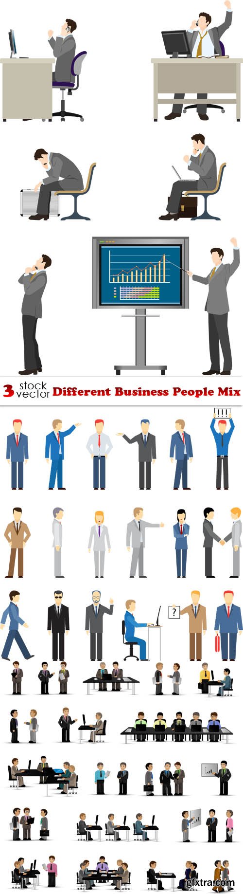 Vectors - Different Business People Mix