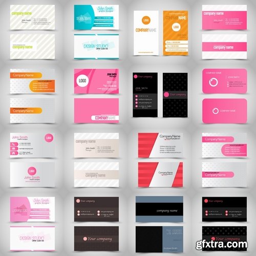 Collection of business cards templates #14-25 Eps