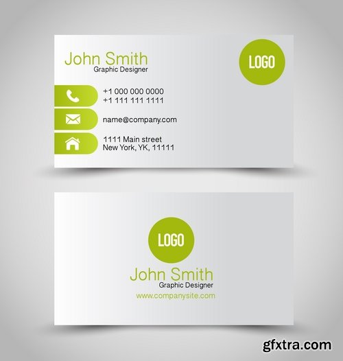 Collection of business cards templates #14-25 Eps