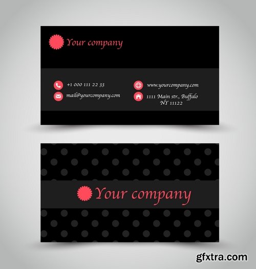 Collection of business cards templates #14-25 Eps