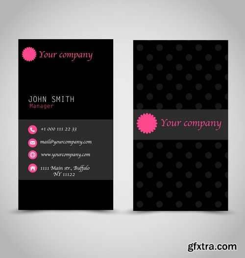 Collection of business cards templates #14-25 Eps