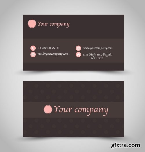 Collection of business cards templates #14-25 Eps