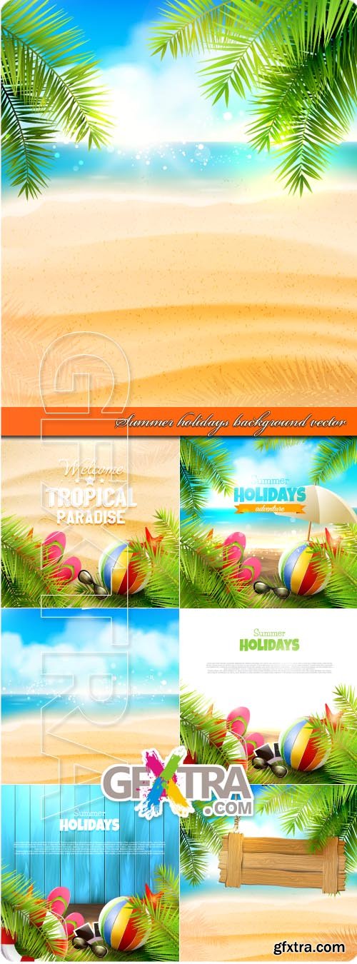 Summer holidays background vector