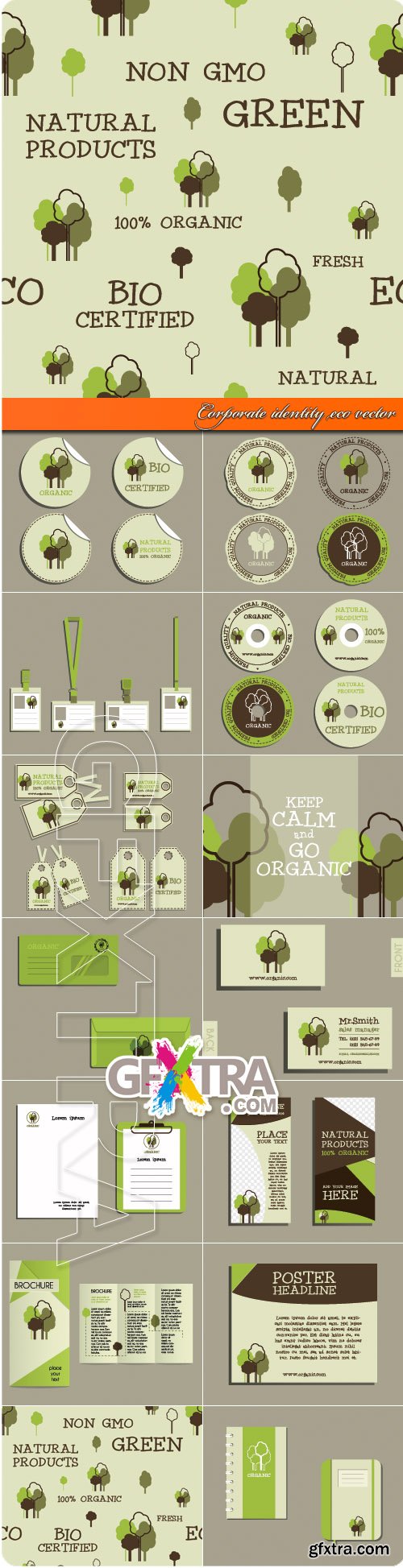 Corporate identity eco vector