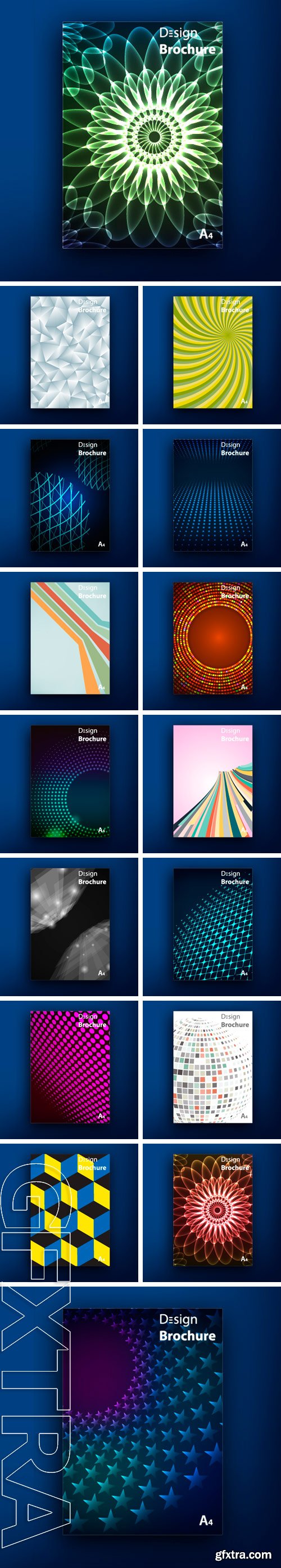 Stock Vectors - Vector brochure  booklet cover design templates collection A4