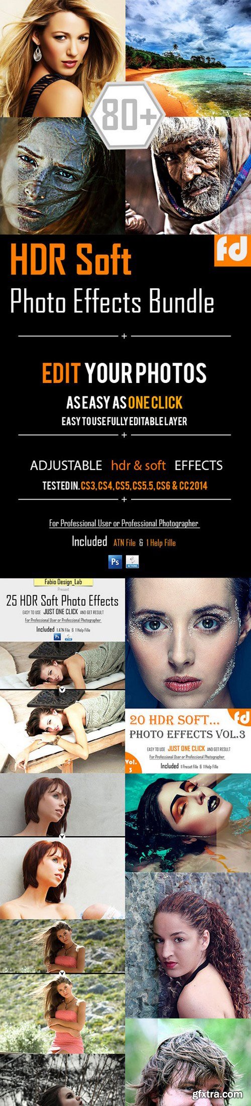 GraphicRiver - 80+ HDR Soft Photo Effects Bundle 11457306