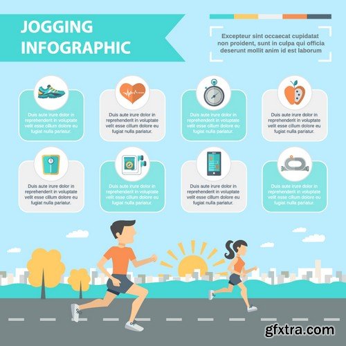 Stock Vectors - Fitness infographics 4, 25xEPS