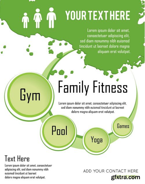 Stock Vectors - Fitness infographics 4, 25xEPS