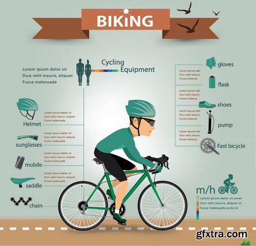 Stock Vectors - Fitness infographics 4, 25xEPS