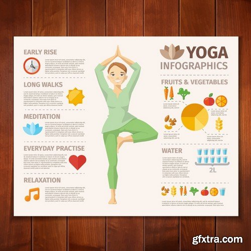 Stock Vectors - Fitness infographics 4, 25xEPS