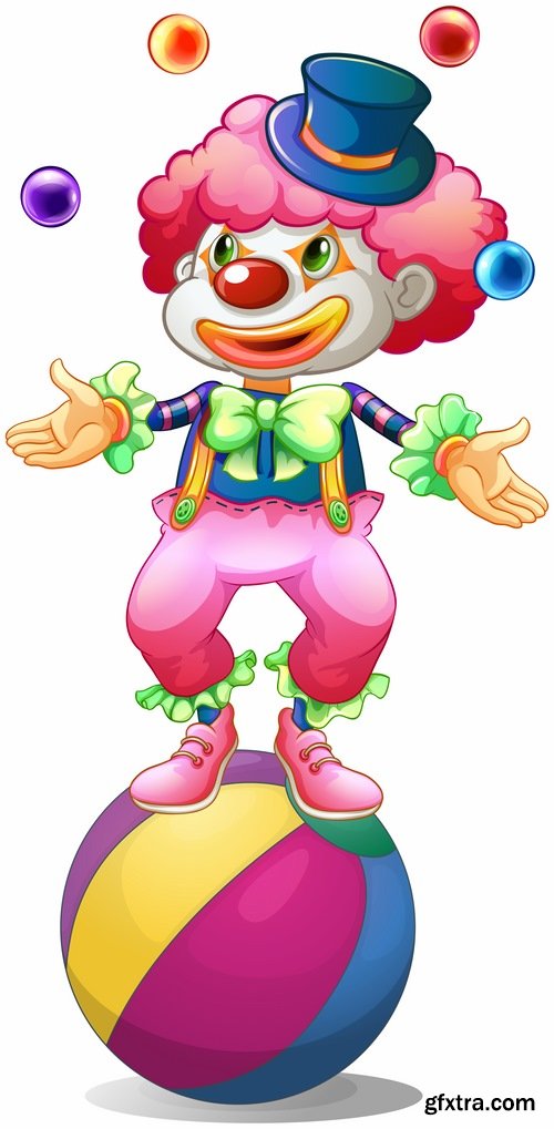 Collection of vector image clown circus celebration laughter smile 25 HQ Jpeg