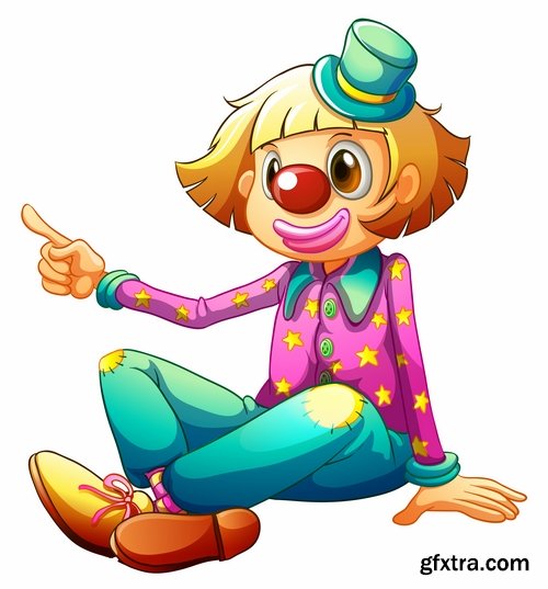 Collection of vector image clown circus celebration laughter smile 25 HQ Jpeg