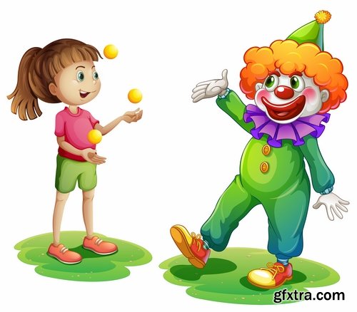 Collection of vector image clown circus celebration laughter smile 25 HQ Jpeg