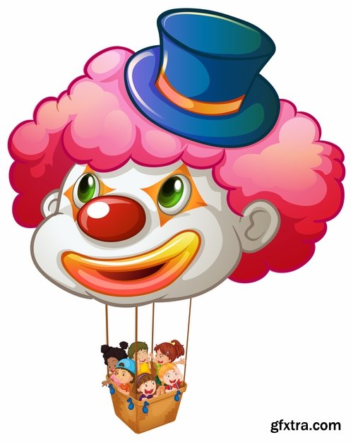 Collection of vector image clown circus celebration laughter smile 25 HQ Jpeg