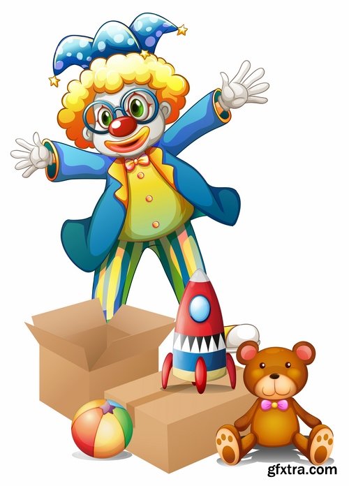 Collection of vector image clown circus celebration laughter smile 25 HQ Jpeg