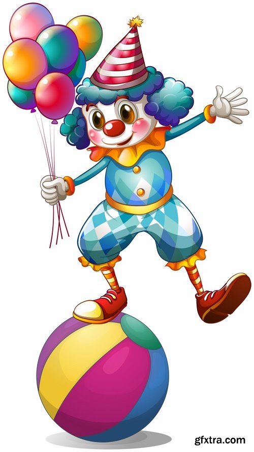 Collection of vector image clown circus celebration laughter smile 25 HQ Jpeg