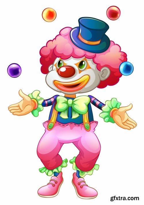 Collection of vector image clown circus celebration laughter smile 25 HQ Jpeg