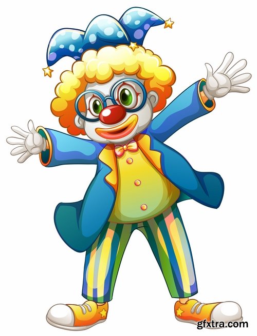 Collection of vector image clown circus celebration laughter smile 25 HQ Jpeg