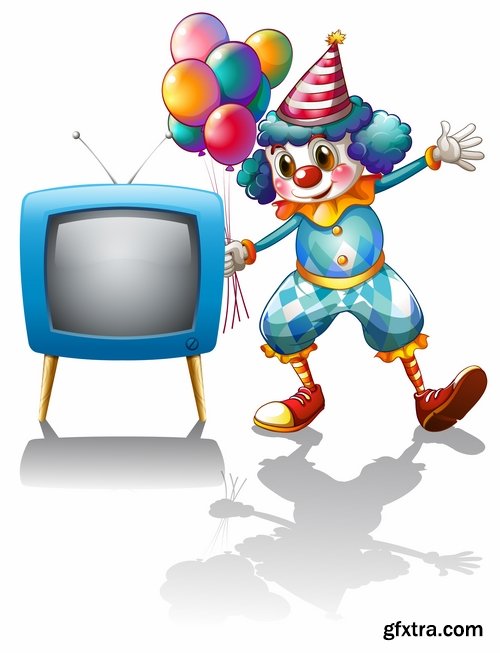 Collection of vector image clown circus celebration laughter smile 25 HQ Jpeg