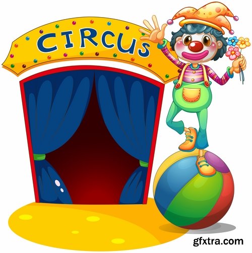 Collection of vector image clown circus celebration laughter smile 25 HQ Jpeg