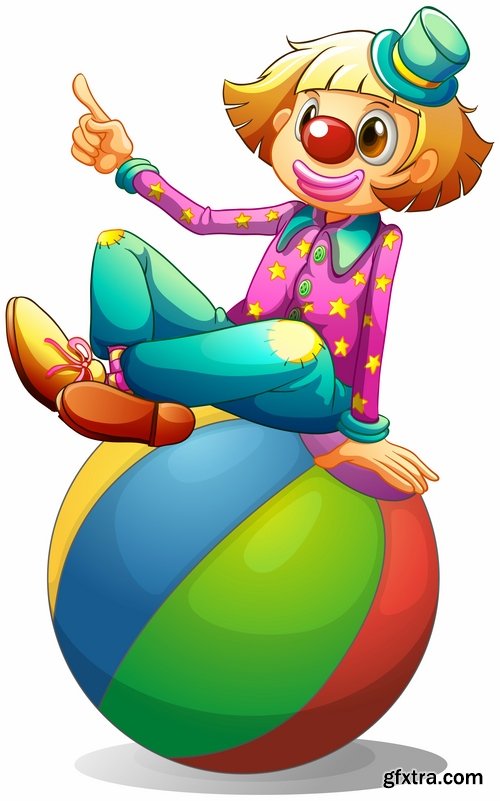 Collection of vector image clown circus celebration laughter smile 25 HQ Jpeg