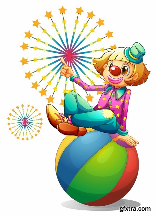 Collection of vector image clown circus celebration laughter smile 25 HQ Jpeg