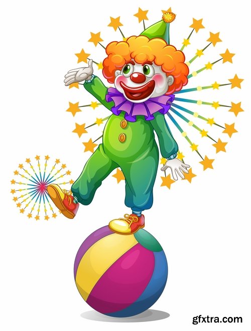 Collection of vector image clown circus celebration laughter smile 25 HQ Jpeg