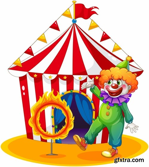 Collection of vector image clown circus celebration laughter smile 25 HQ Jpeg