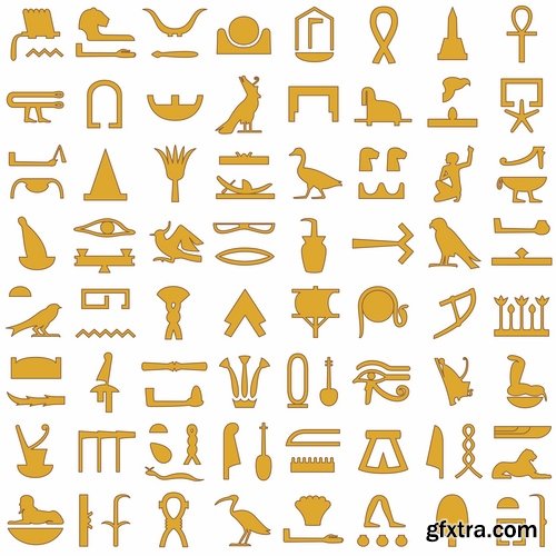 Collection of vector illustration picture Egypt ethnos character Pharaoh 25 Eps