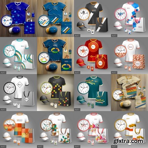 Collection of vector elements of corporate image advertising image for things 25 Eps