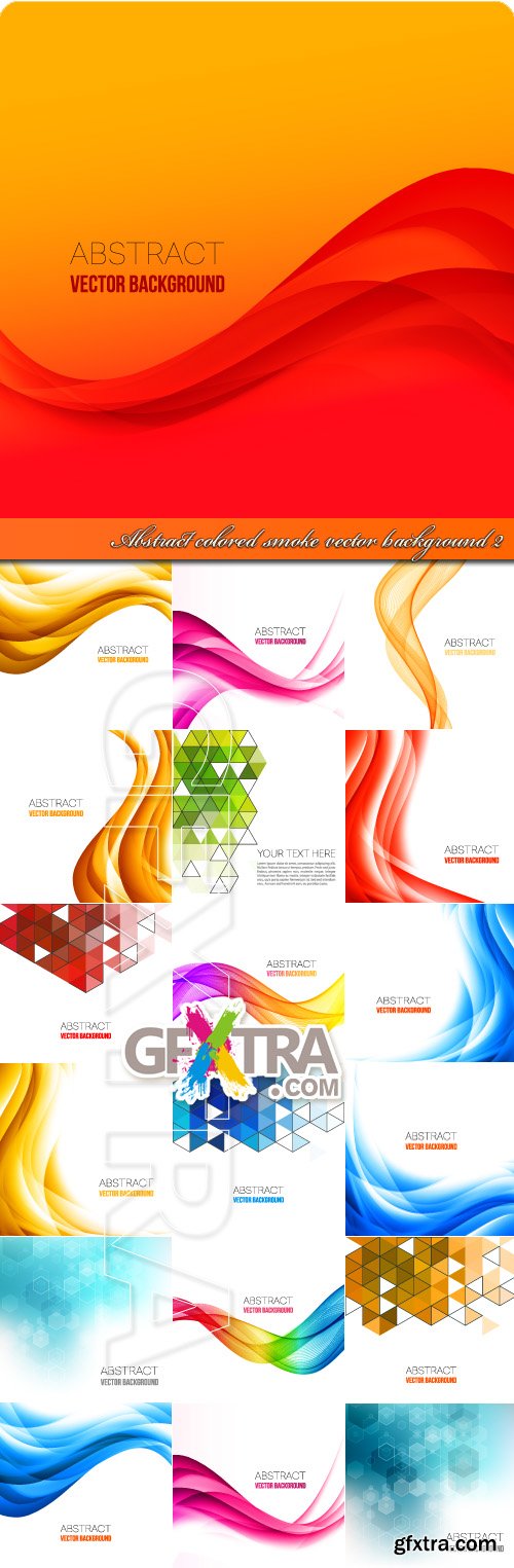 Abstract colored smoke vector background 2