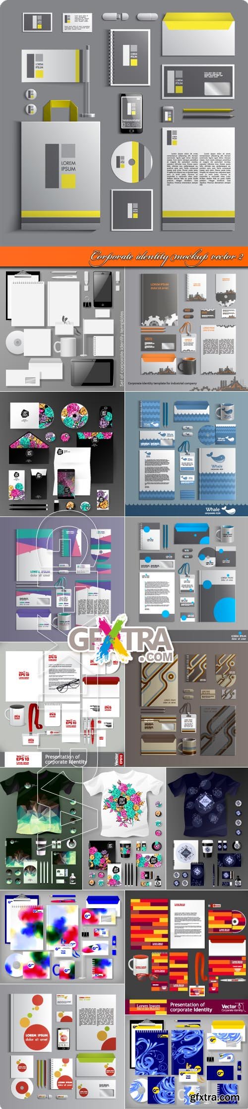 Corporate identity mockup vector 2