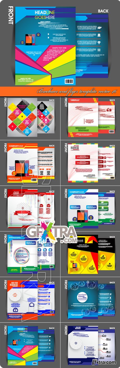 Brochure and flyer template vector 46