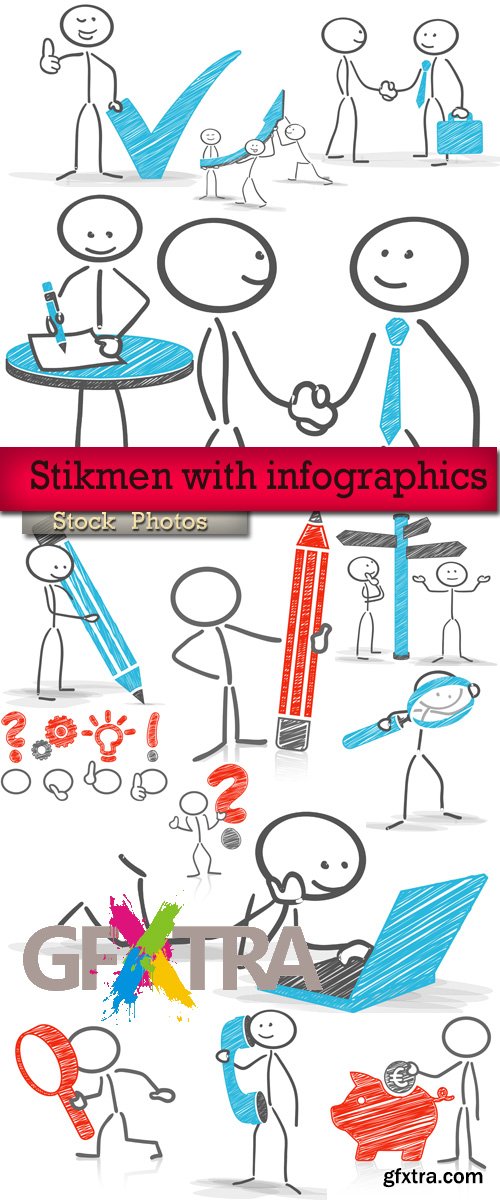 Stock Photos - Stickman with infographics