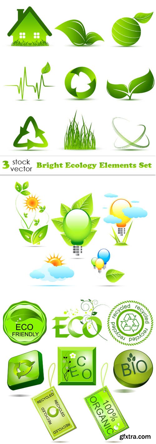 Vectors - Bright Ecology Elements Set