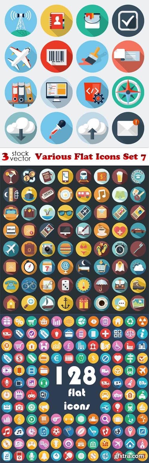 Vectors - Various Flat Icons Set 7