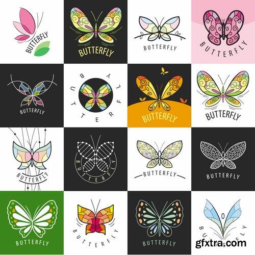 Stock Vector - Large Set of Colorful Logos