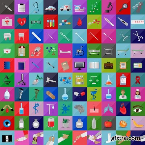 Stock Vector - Mega Flat Design Concept Icons, 35EPS