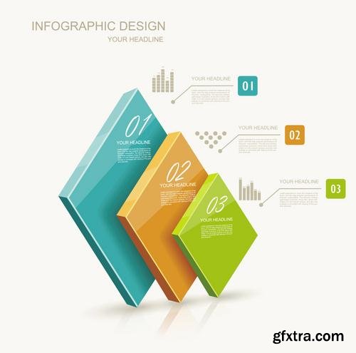 Stock Vector - Modern Design Elements Infographics Stickers and Banners, 60EPS