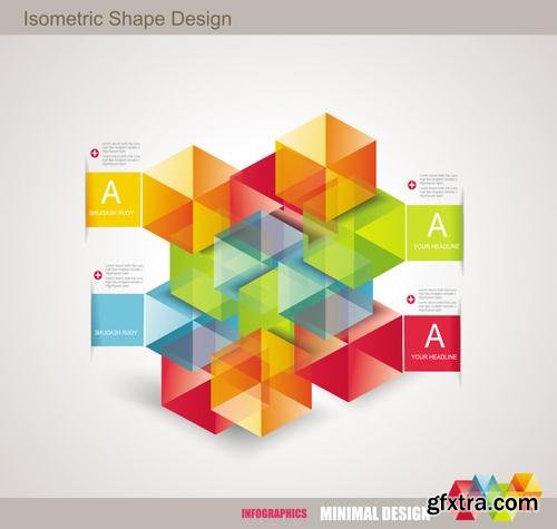 Stock Vector - Modern Design Elements Infographics Stickers and Banners, 60EPS