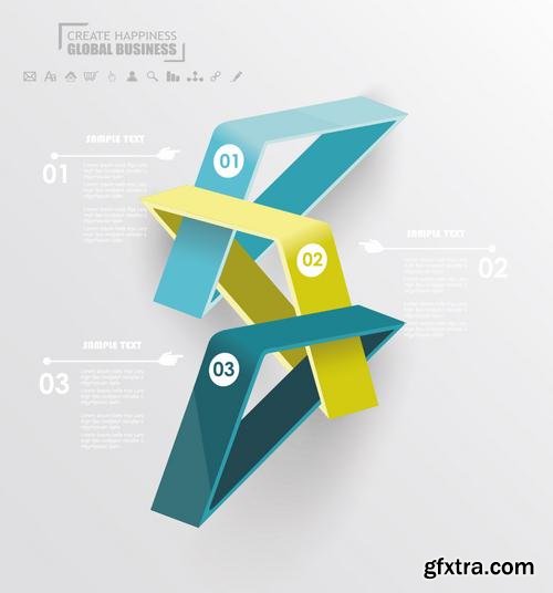 Stock Vector - Modern Design Elements Infographics Stickers and Banners, 60EPS