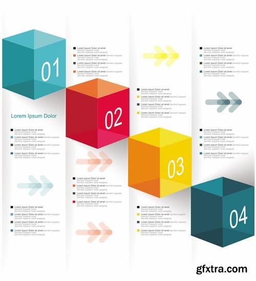 Stock Vector - Modern Design Elements Infographics Stickers and Banners, 60EPS