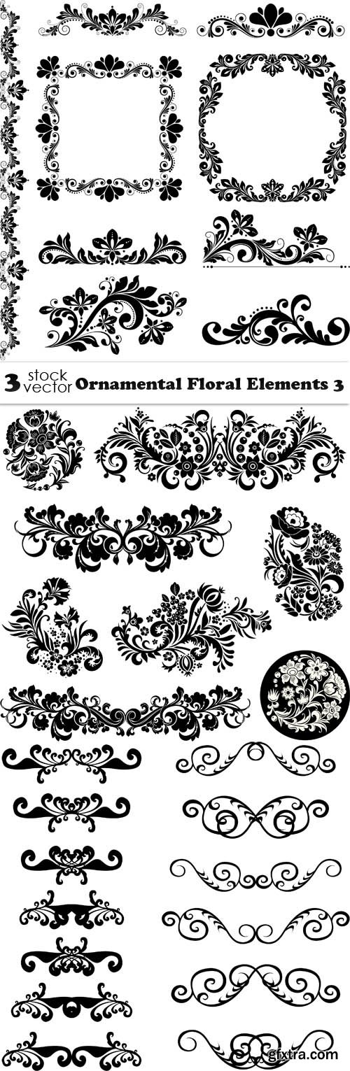 Vectors - Ornamental Floral Elements 3