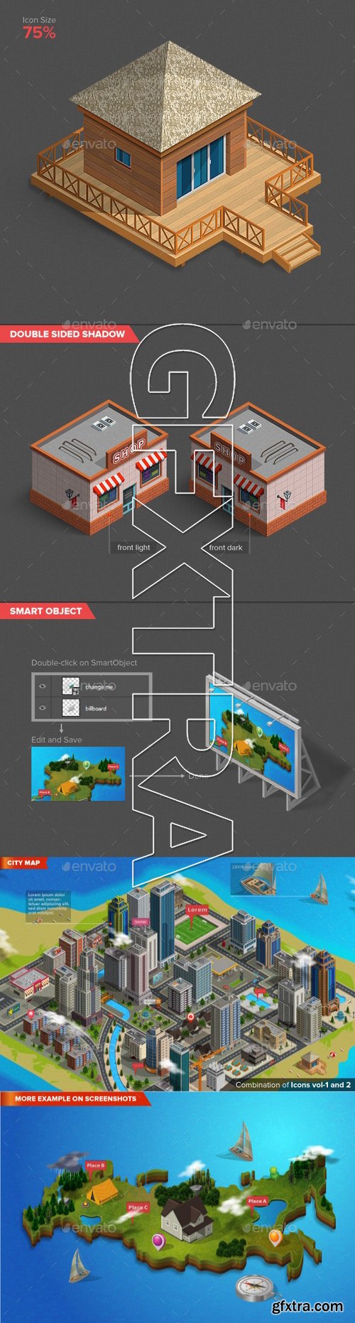 GraphicRiver - Isometric Map Icons Vol.01 9584369