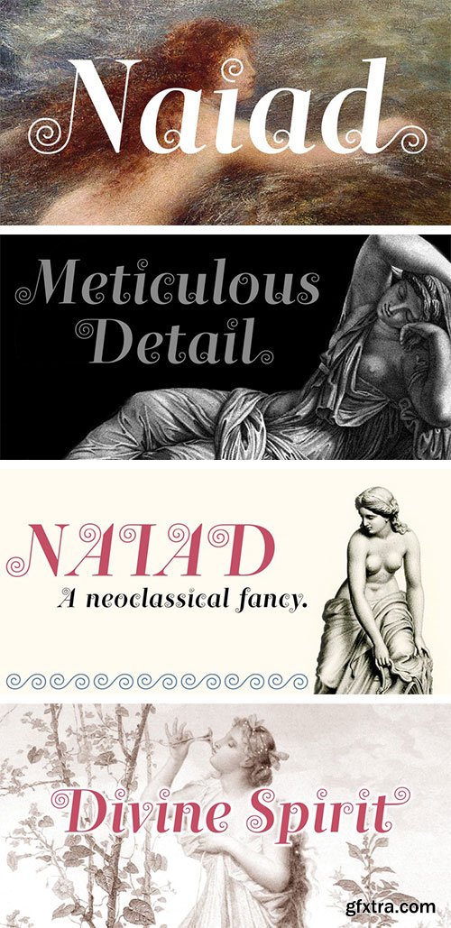 Naiad - Neoclassical Fancy Typeface OTF $39