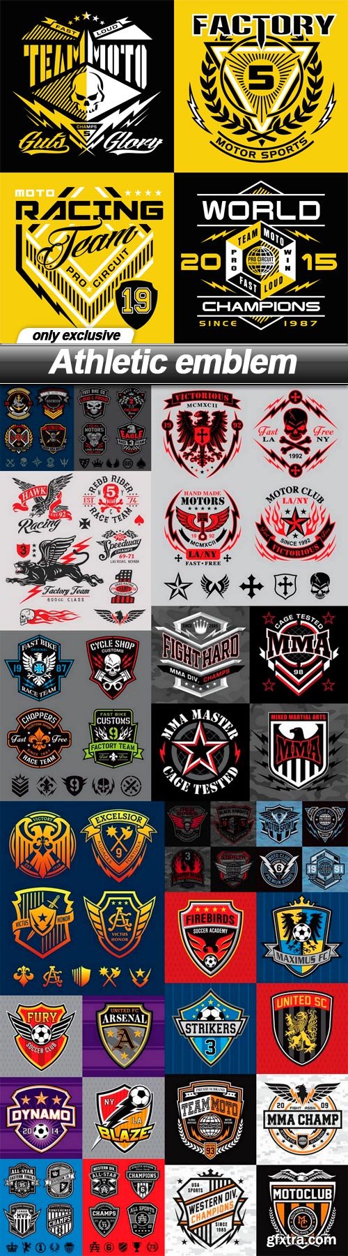 Athletic emblem - 15 EPS