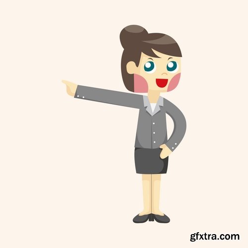 Collection vector cartoon image of different professions 25 Eps