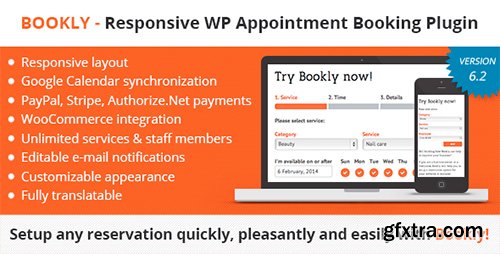 CodeCanyon - Bookly v6.1 - Responsive WordPress Appointment Booking Plugin - 7226091